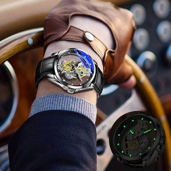 Men's Watch Skeleton Automatic Quartz